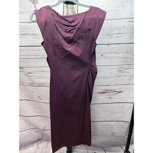 Diane Von Furstenberg Maroon Slimming Wrap Dress Size 6‎ Womens